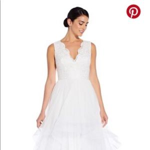 NWT Adrianna Papell Lace Bodice Wedding Dress